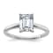 Rhodium Over 14K White Gold 1 3/4 ct. G H I True Light Emerald
Moissanite Solitaire Ring