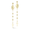 Sterling Statements 14K Yellow Gold Over Sterling Silver Rosary Dangle Earrings