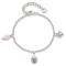 Sterling Silver Enamel Lollipop, Cupcake and Heart with 1.5-inch
Extension Children's Bracelet