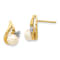 14K Yellow Gold and Rhodium 5-6mm Button Freshwater Cultured Pearl
0.02ct Diamond Post Earrings