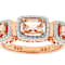 Morganite Three-Stone Ring In 18K Rose Gold Over Sterling Silver 0.86ctw