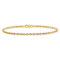 10k Yellow Gold 2.75mm Diamond-Cut Quadruple Rope Link Bracelet