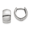 Rhodium Over 14k White Gold 1/4" Round Hinged Hoop Earrings