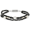 Black Spinel And Cultured Freshwater Pearl Bracelet In Sterling Silver 28.05ctw