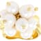 Freshwater Pearl Cluster Ring In 18K Gold Over Bronze