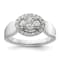 Rhodium Over 14K White Gold Lab Grown Diamond VS/SI GH, Cluster Ring 0.497ctw