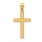 14k Yellow Gold Florentine Satin Cross Pendant