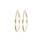 18K Yellow Gold Over Sterling Silver Polished 2-1/2" Hoop Earrings
