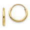 14K Yellow Gold Endless Hoop Earrings