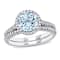 Aquamarine and Diamond 14K White Gold Ring 2.00ctw
