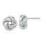 Rhodium Over 14k White Gold Polished Love Knot Stud Earrings