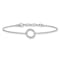 Rhodium Over 14k White Gold Diamond Sideways Letter O Bracelet