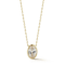 Rachel Zoe Oval CZ Solitaire Pendant Necklace in 14K Gold Over Sterling Silver