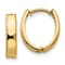 14k Yellow Gold 1/2" Polished Hinged Hoop Earrings