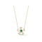Rachel Zoe Green and White CZ Flower Pendant Necklace in 14K Gold Over
Sterling Silver