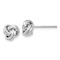 Rhodium Over 14k White Gold 7mm Polished Love Knot Stud Earrings