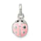 Sterling Silver Pink and Black Enamel Ladybug Locket Children's Pendant