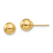 14k Yellow Gold Polished 6mm Ball Stud Earrings