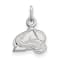 Rhodium Over Sterling Silver NHL LogoArt Colorado Avalanche Extra Small Pendant