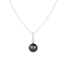Cultured Tahitian Pearl 10mm Diamond Pendant in 14k White Gold