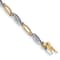 14k Yellow Gold and 14k White Gold Diamond Link Bracelet