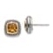 Sterling Silver Antiqued with 14K Accent Citrine Earrings