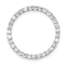 Rhodium Over 10k White Gold 0.62 ctw Diamond Circle Chain Slide Pendant