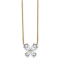 14K Yellow Gold Butterfly Pendant G H I True Light Moissanite Pendant
with Chain