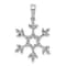 Rhodium Over 14k White Gold Diamond Snowflake Pendant