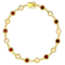 Opal And Garnet Tennis Bracelet In 18K Gold Over Sterling Silver 6.14ctw
