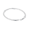 Sterling Silver 4 mm Twisted Oval Hinged Bangle