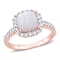 Oval and White Topaz 10K Rose Gold Ring 2.37ctw
