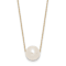 Freshwater Cultured Pearl Station Necklace In 10K Gold 17 Inch
