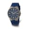 Charles Hubert Gun Metal IP-plated Stainless Steel Blue Dial Watch