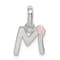 Sterling Silver Letter M with Enamel Pendant