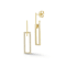 Rachel Zoe Pave CZ Rectangular Link Dangle Earrings in 14K Gold Over
Sterling Silver