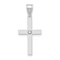 Rhodium Over 14k White Gold Diamond Cross Pendant