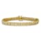 CZ Wave Bar Link Tennis Bracelet In 14K Gold Over Sterling Silver
