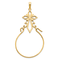 14K Yellow Gold Fancy Cross Charm Holder Pendant