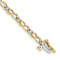 10k Yellow Gold and 10k White Gold Diamond Figure 8 Link Bracelet