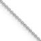 Rhodium Over Sterling Silver 1mm 8 Sided Diamond-cut Cable Chain Necklace