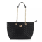 Badgley Mischka Large Quilted Tote in Black.