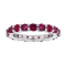 2.75ctw Ruby Eternity Band Ring in 14k White Gold
