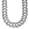 Rhodium Over Sterling Silver Polished 20mm Triple Circle Link Necklace