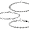 Curb, Rope And Cable Link Bracelet Set Of 3 In Silver-Tone