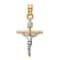 14k Two-tone Gold INRI Crucifix Pendant