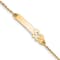 14k Yellow Gold Children's Polished Flower ID Bracelet