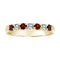 14K Yellow Gold Garnet and Diamond Wedding Band 0.50ctw