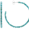 Turquoise Rondelle Rhodium Over Sterling Silver Hoop Earrings 2-4mm