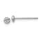 Rhodium Over 14k White Gold 3mm Diamond-Cut Puff Circle Stud Earrings